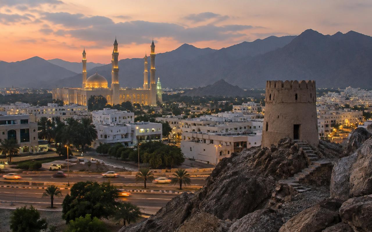Modern buildings in Muscat